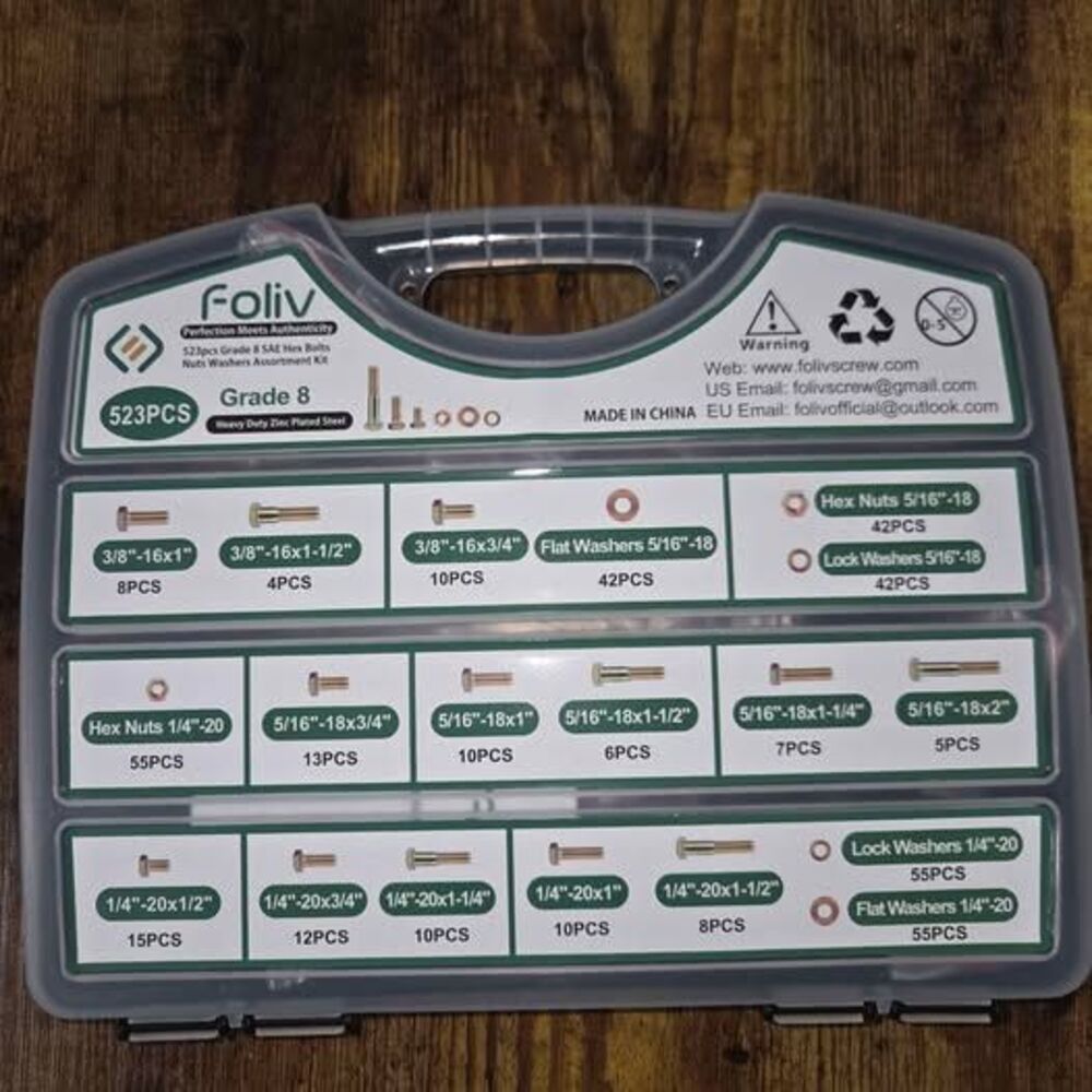 Bolt & nut assortment. 523pcs